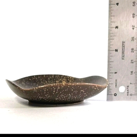 4 Brown And Green Rustic Barn Ceramic Soy Sauce Condiment Dipping Bowl Dishes - Picture 7 of 7